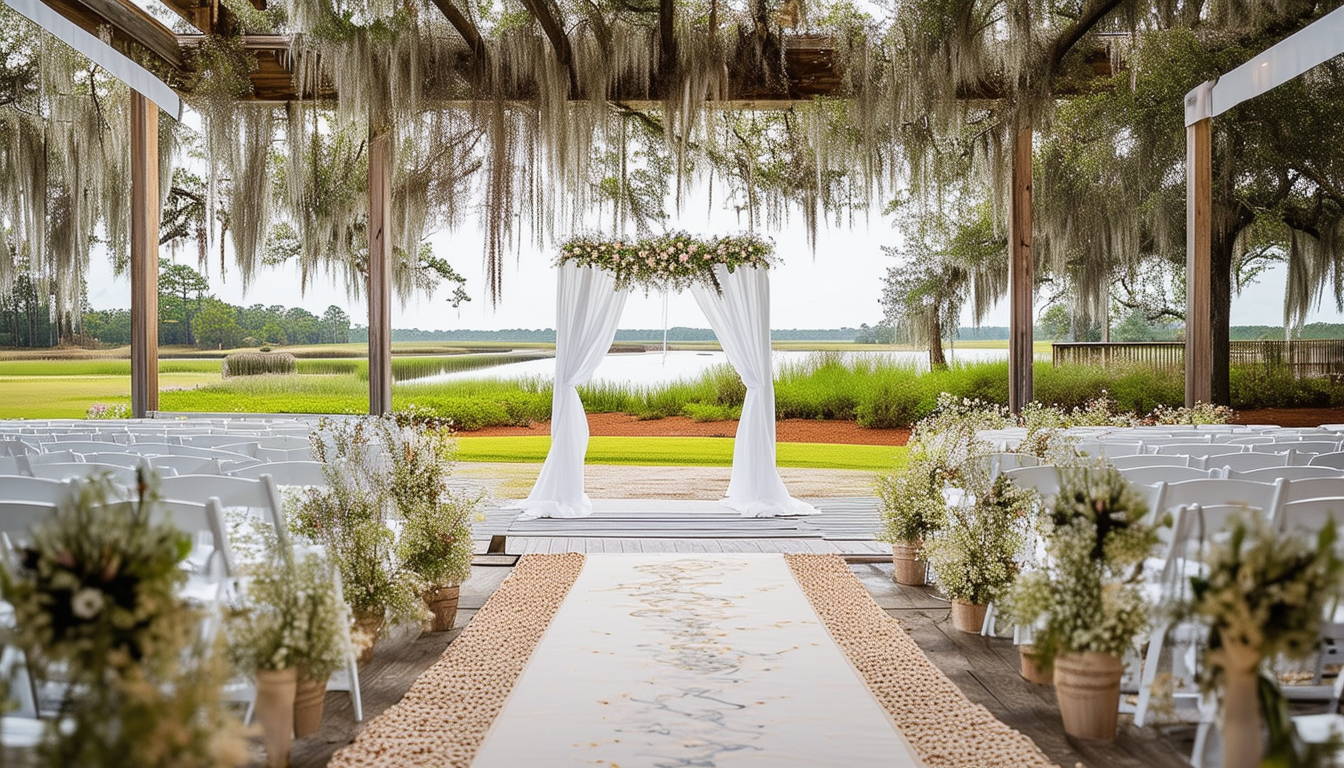 A breathtaking view of a wedding venue in Beaufort